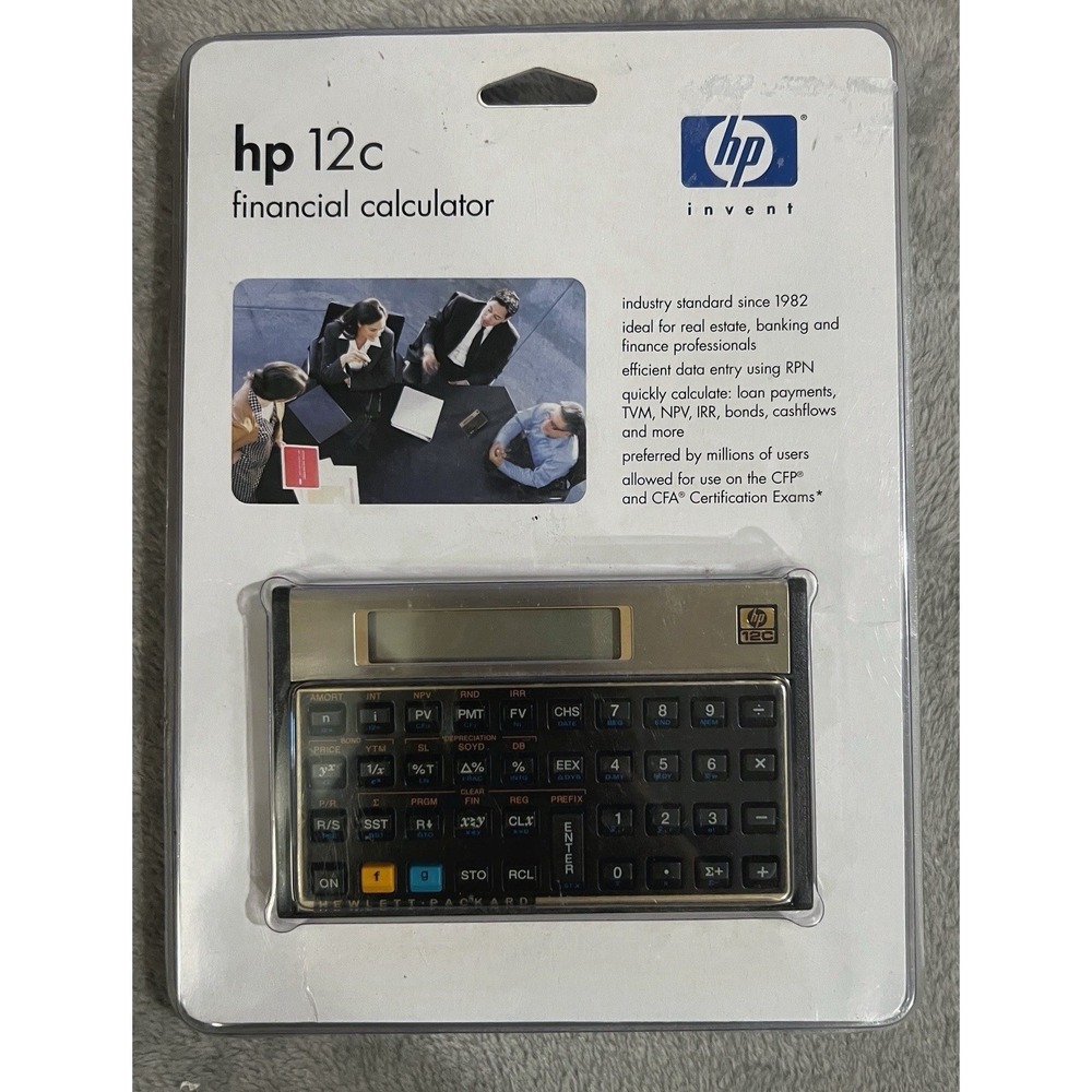 Hewlett Packard HP 12C Financial Calculator Real Estate Finance Vintage - Picture 4 of 9